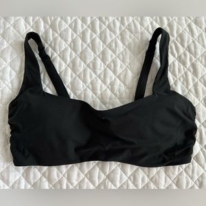 Athleta Square Neck Bra Cup Bikini Top Black 36 D/DD